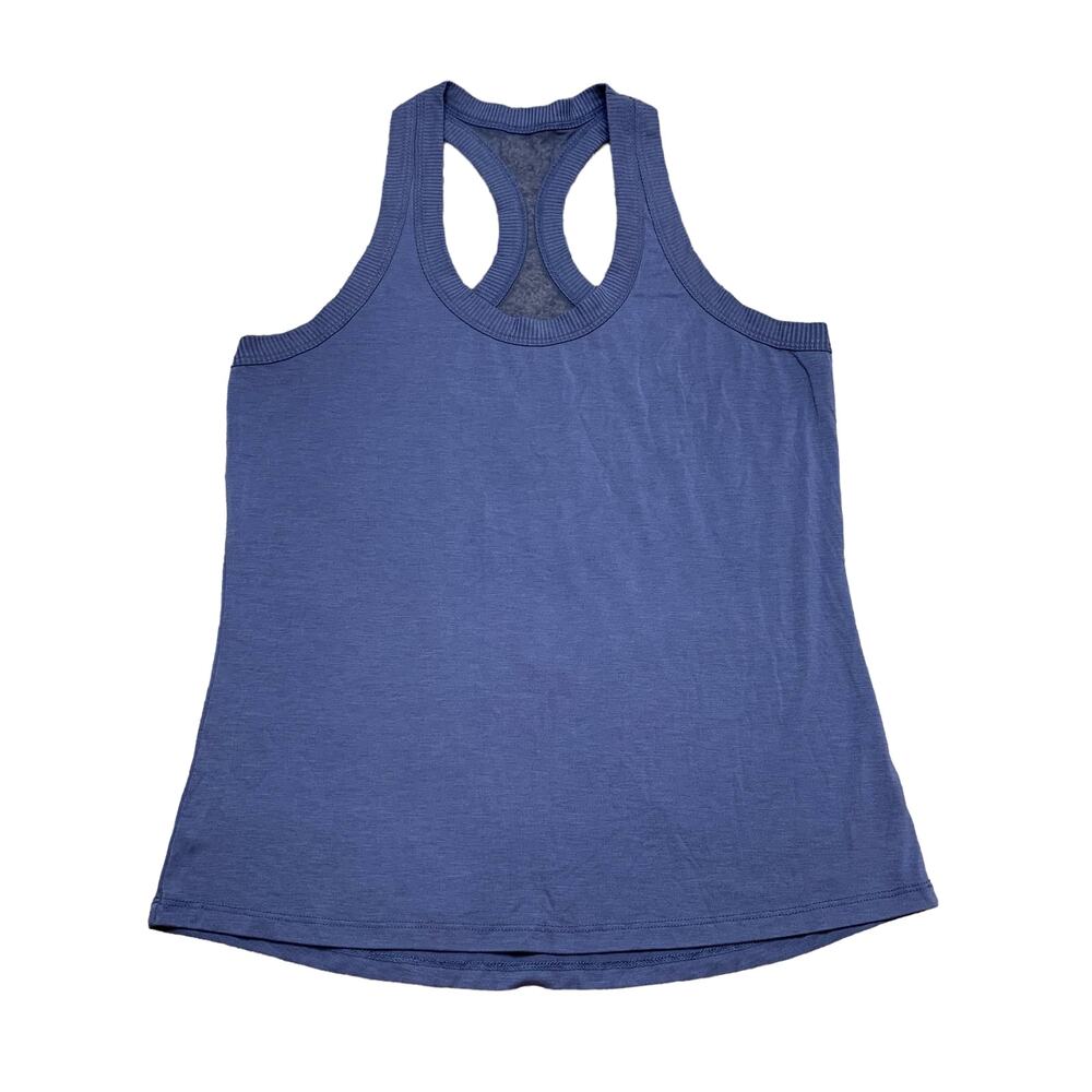 Athleta Blue Mesh Racerback Active Workout Athletic Gym Tank Top Medium